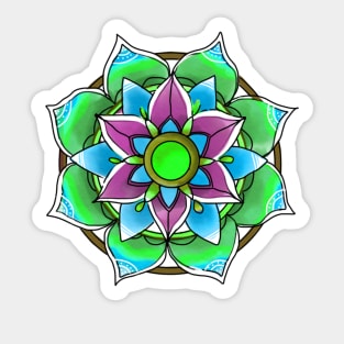 Lime Green Mandala Sticker